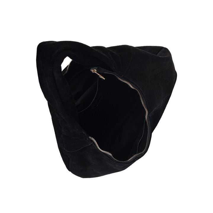 Núnoo Gabi Suede Black w. Gold Maxi Black