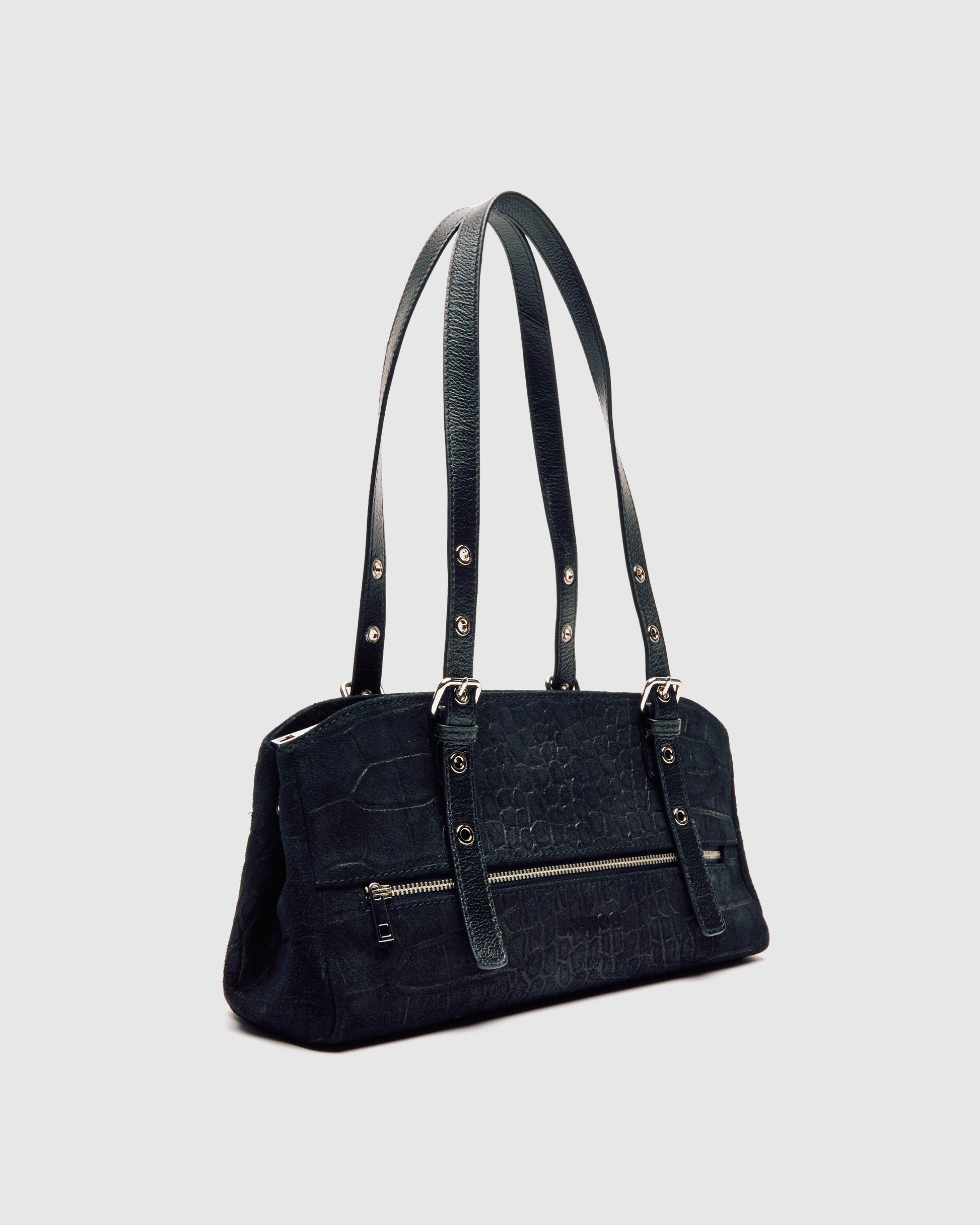 Núnoo Hazel Scale Suede Black Medium Black