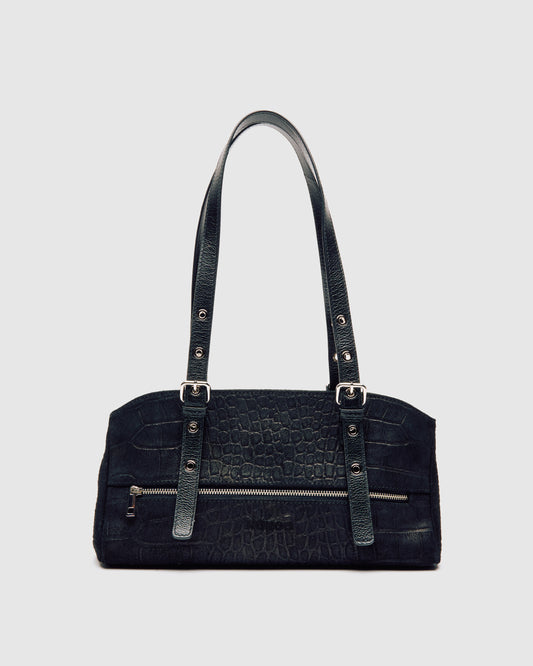 Núnoo Hazel Scale Suede Black Medium Black