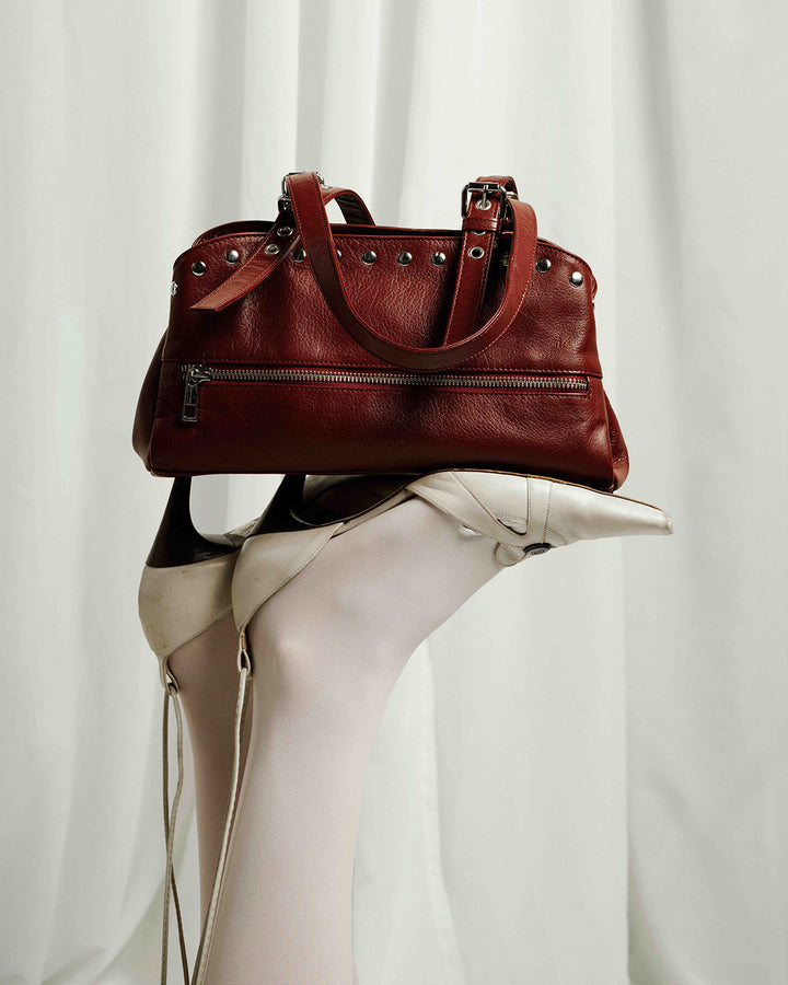 Núnoo Hazel Studs Mountain Bordeaux Medium Bordeaux
