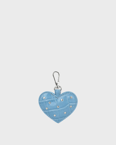 Heart Bag Charm Texas Dusty Blue