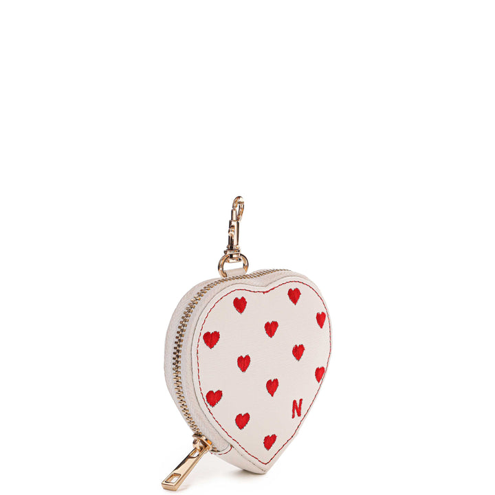 Núnoo Heart Coin Pocket Florence White w. Gold Accessories White