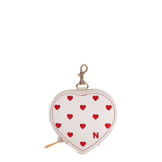 Núnoo Heart Coin Pocket Florence White w. Gold Accessories White