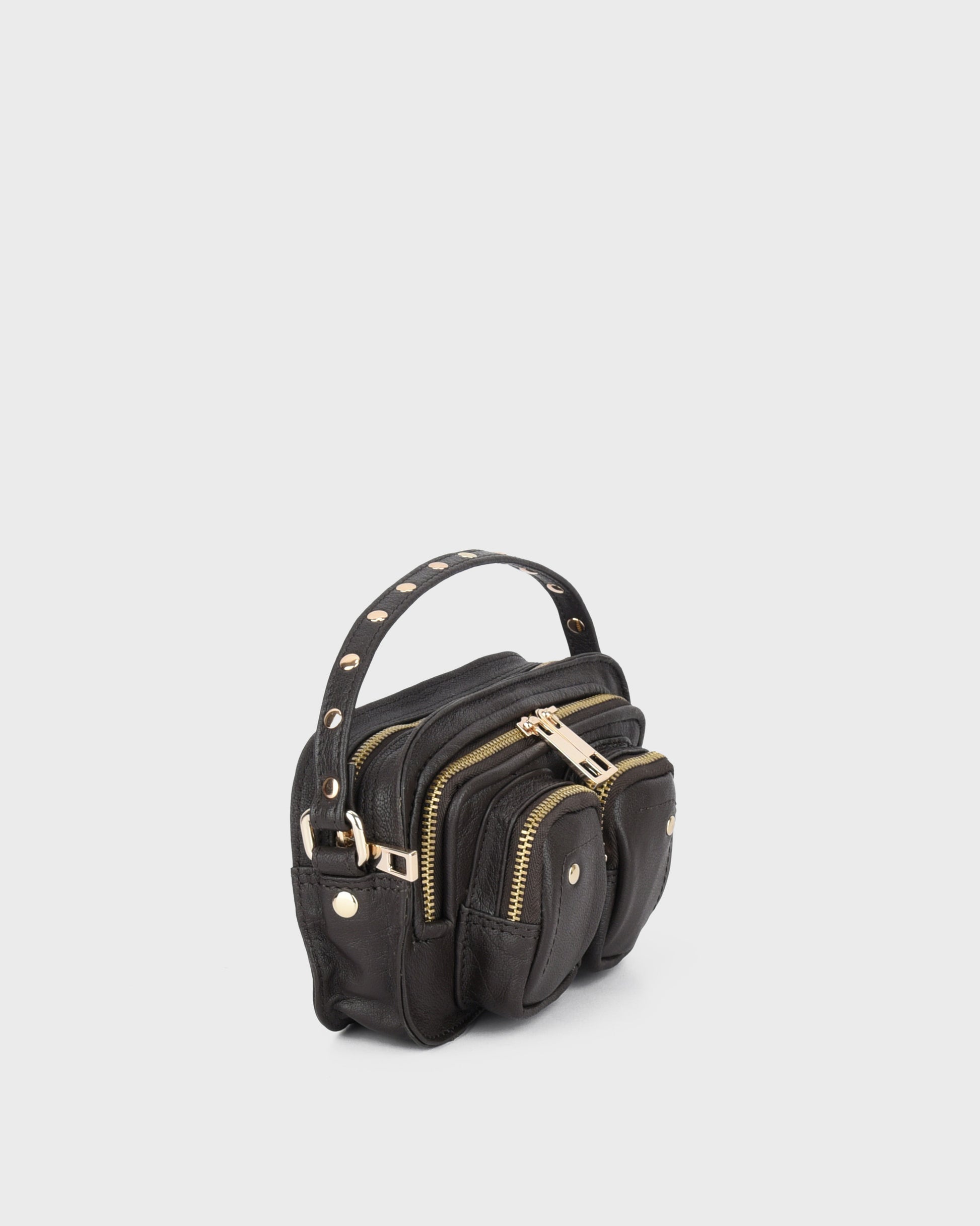 Núnoo Helena Air Deep Brown w. Gold Small bag Deep Brown
