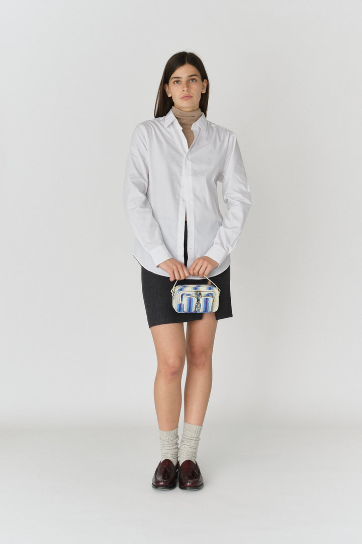 Núnoo Helena Canvas Blue Stripes Small bag Blue Stripes