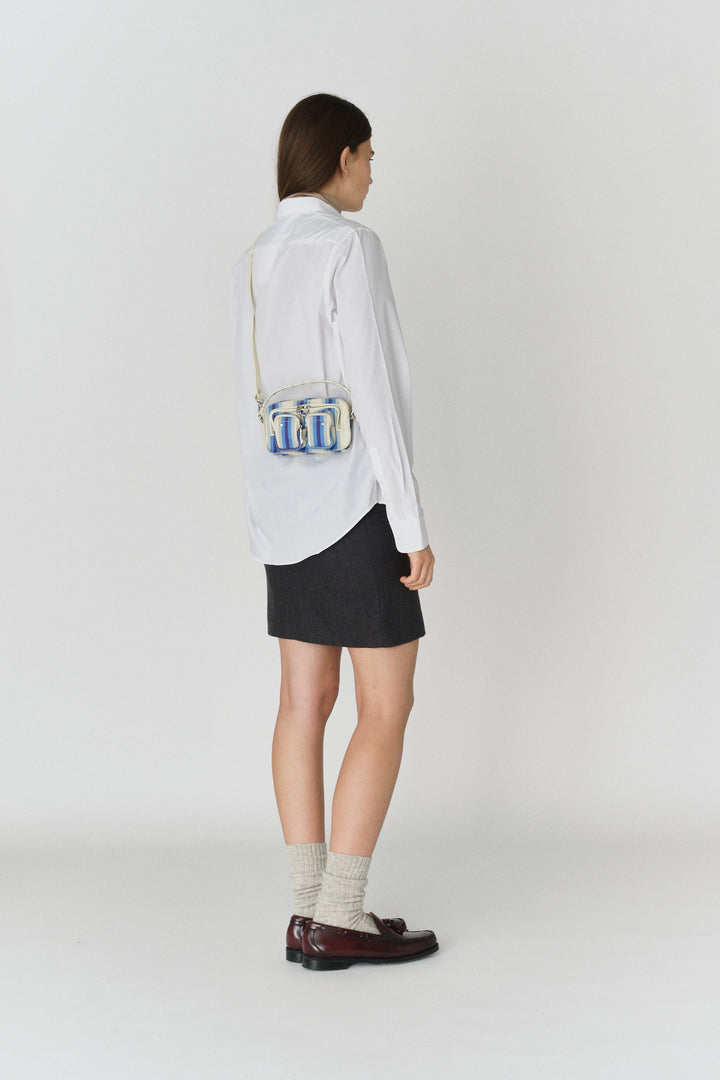 Núnoo Helena Canvas Blue Stripes Small bag Blue Stripes