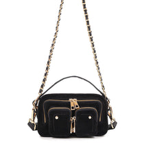 Helena Chain Suede Black w. Gold