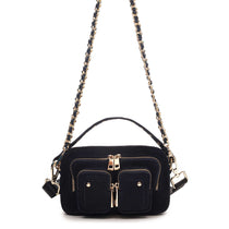 Helena Chain Suede Navy w. Gold