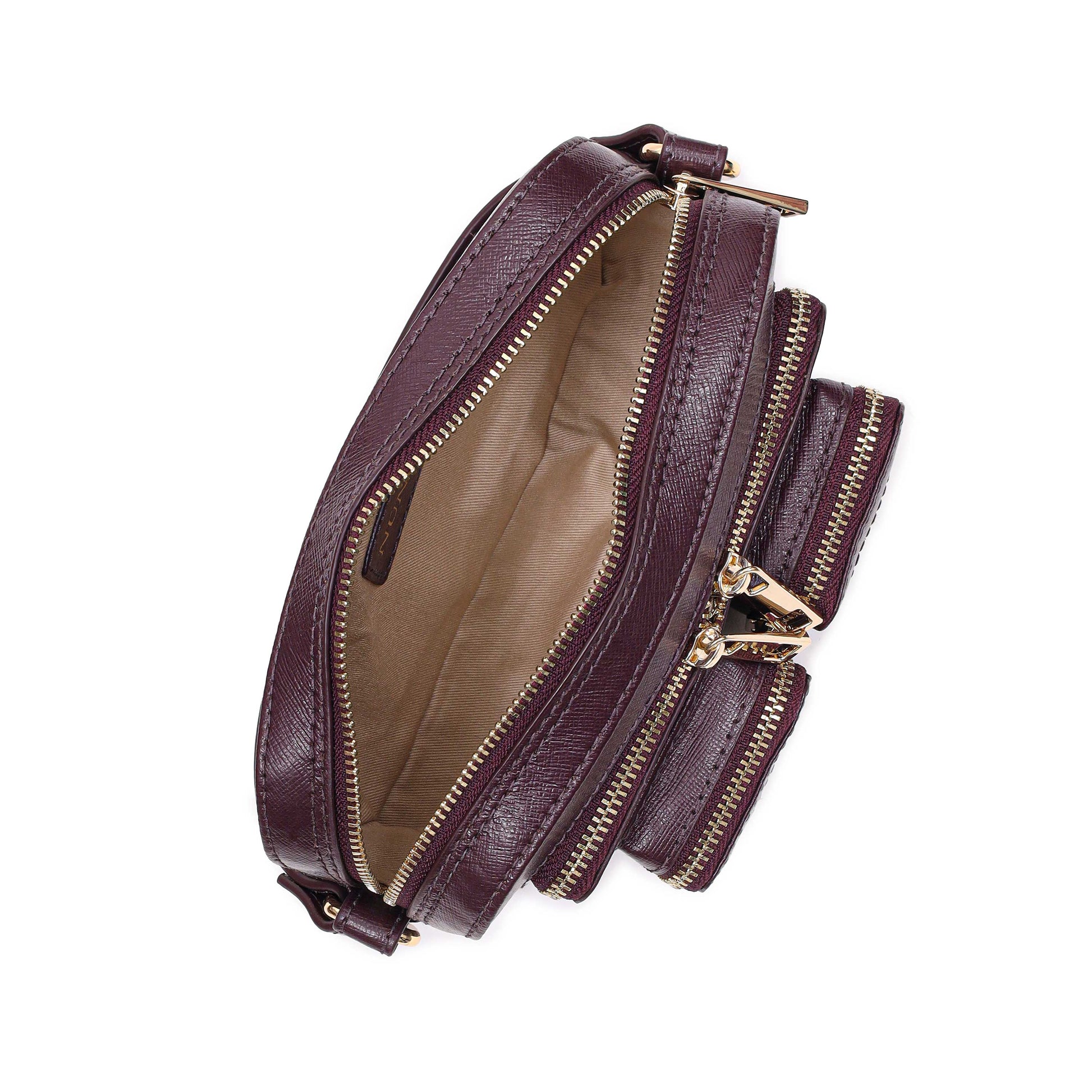Núnoo Helena Florence Bordeaux w. Gold Small bag Bordeaux
