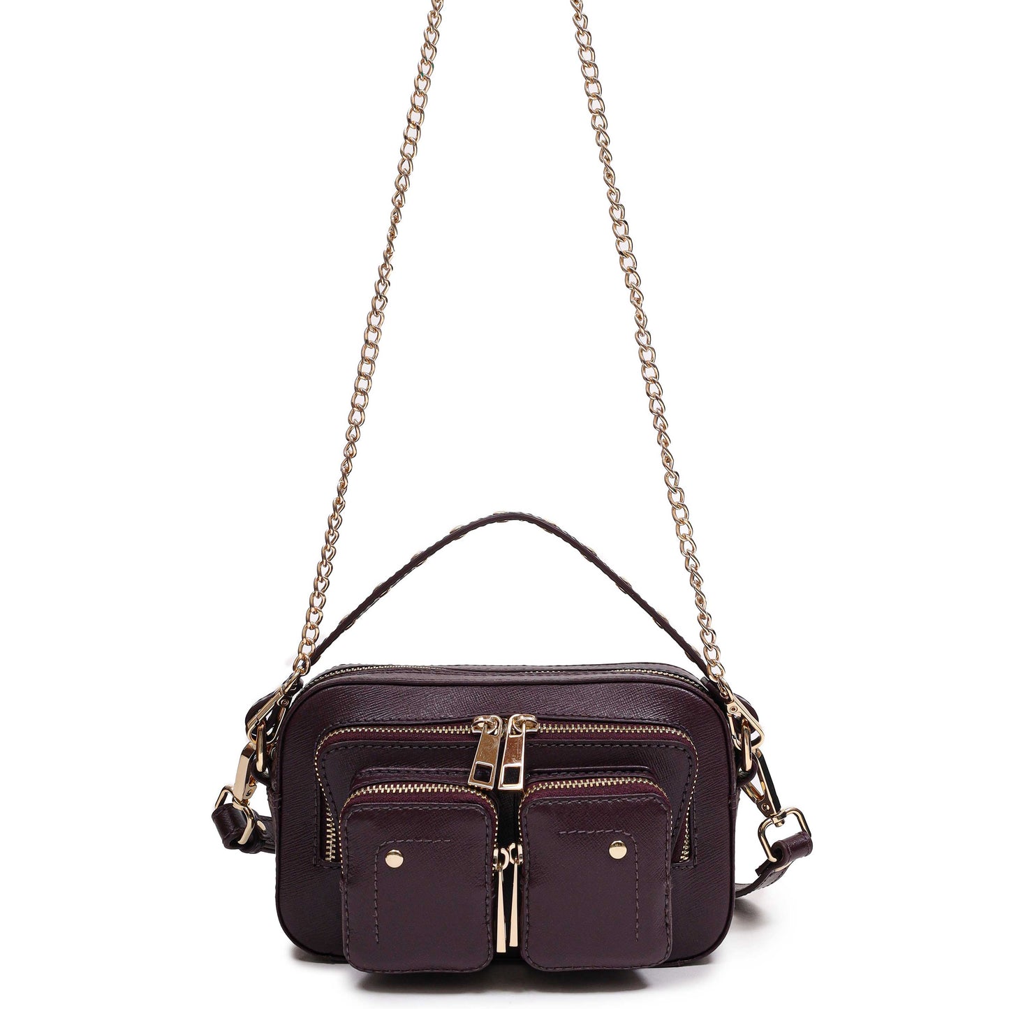 Núnoo Helena Florence Bordeaux w. Gold Small bag Bordeaux