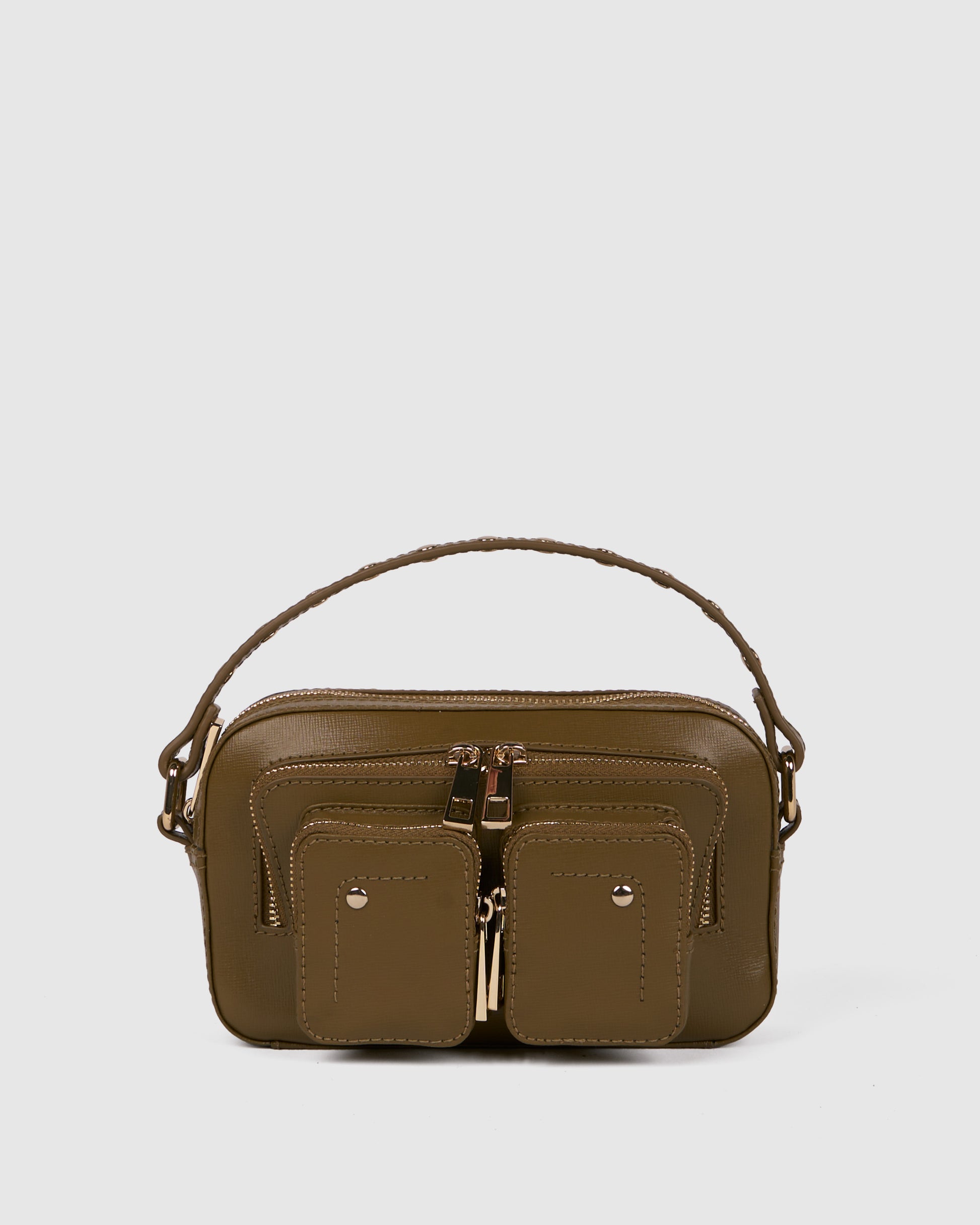 Núnoo Helena Florence Dusty Olive w. Gold Small bag Dusty Olive