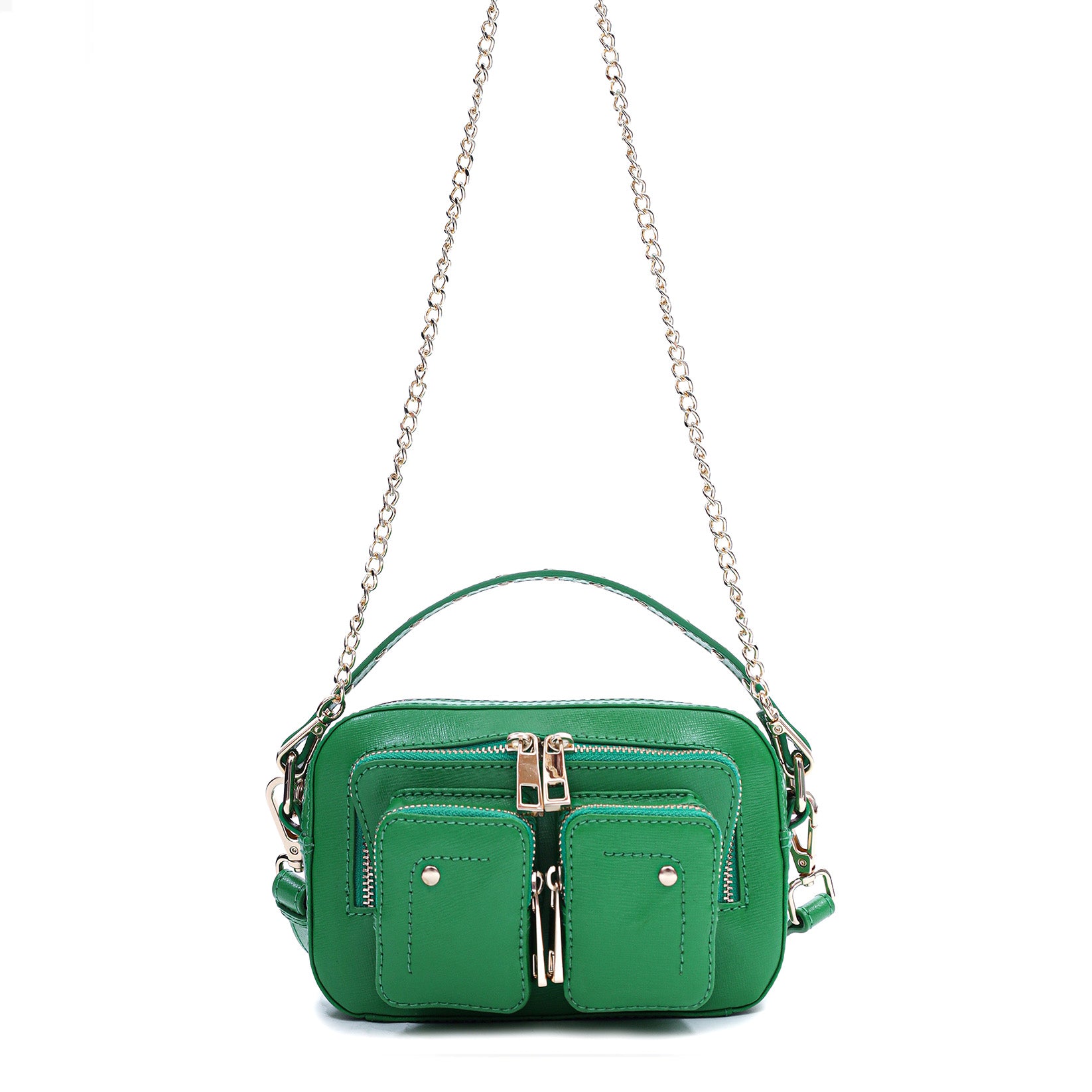 Núnoo Helena Florence Green w. Gold Small bag Green