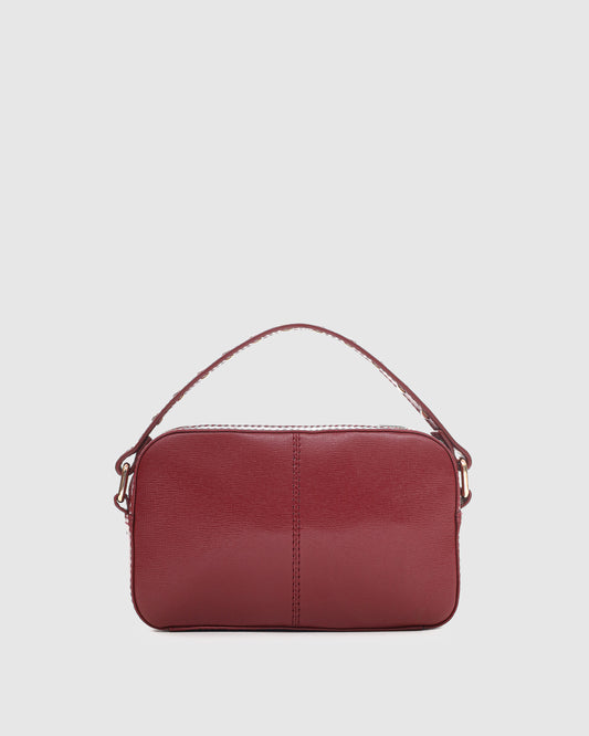 Núnoo Helena Florence Maroon w. Gold Small bag Maroon