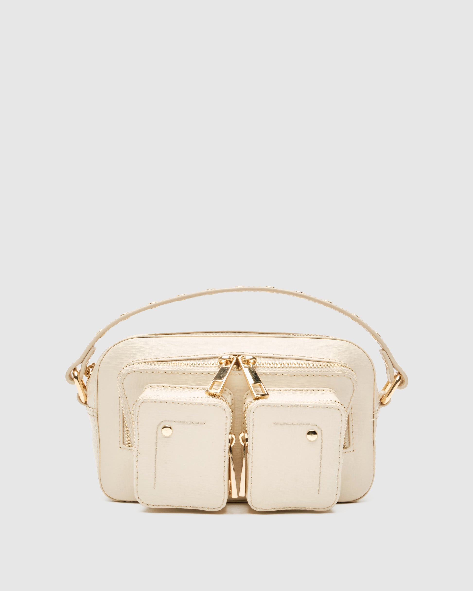 Núnoo Helena Florence Warm Grey w. Gold Small bag Warm Grey
