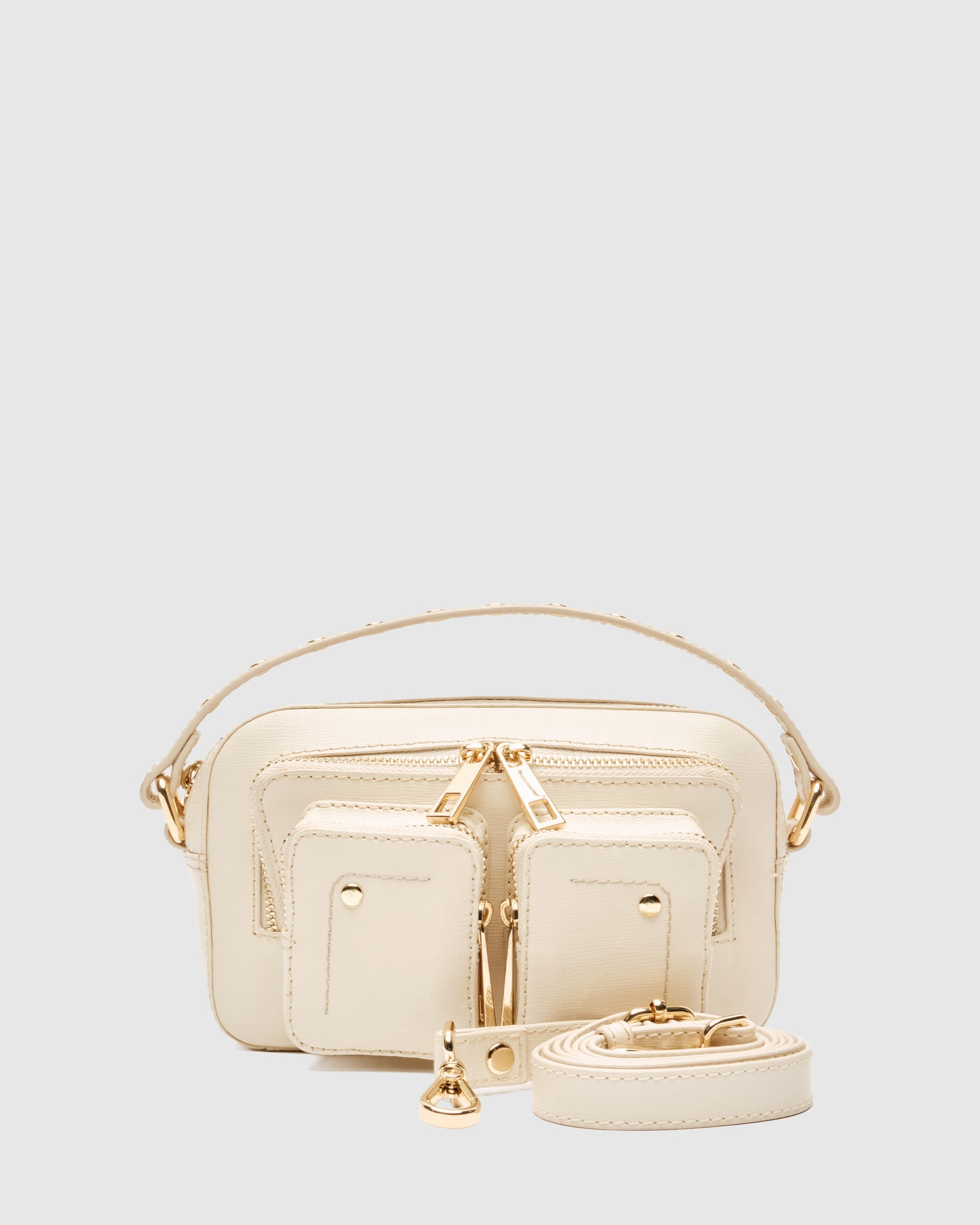 Núnoo Helena Florence Warm Grey w. Gold Small bag Warm Grey