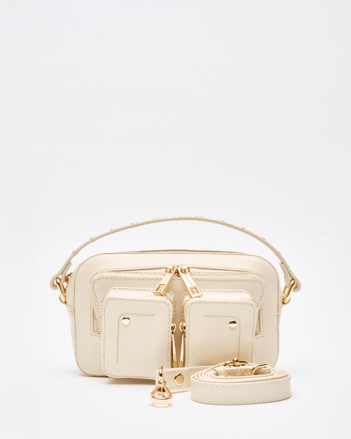 Núnoo Helena Florence Warm Grey w. Gold Small bag Warm Grey