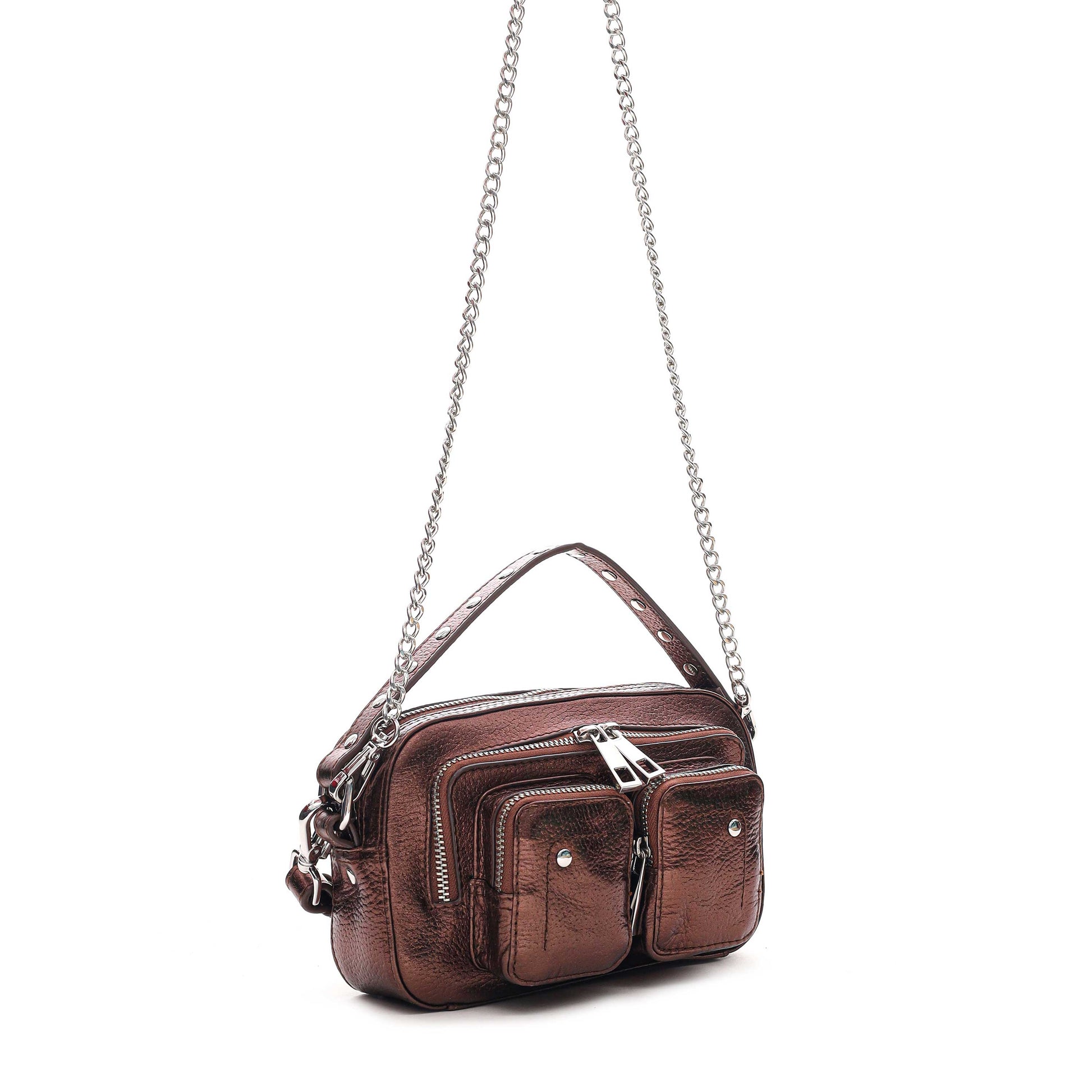 Núnoo Helena Metallic Brown Small bag Brown