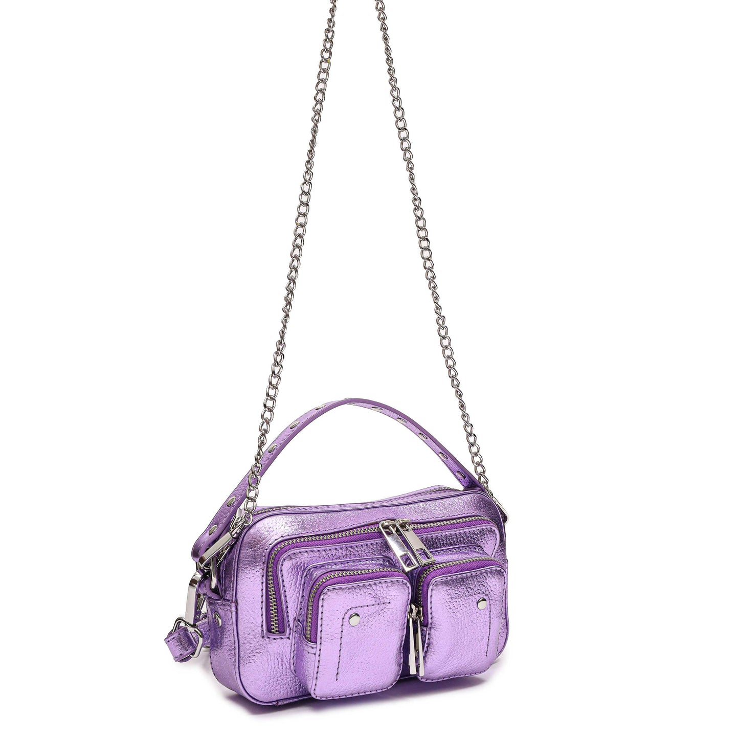 Núnoo Helena Metallic Purple Small bag Purple