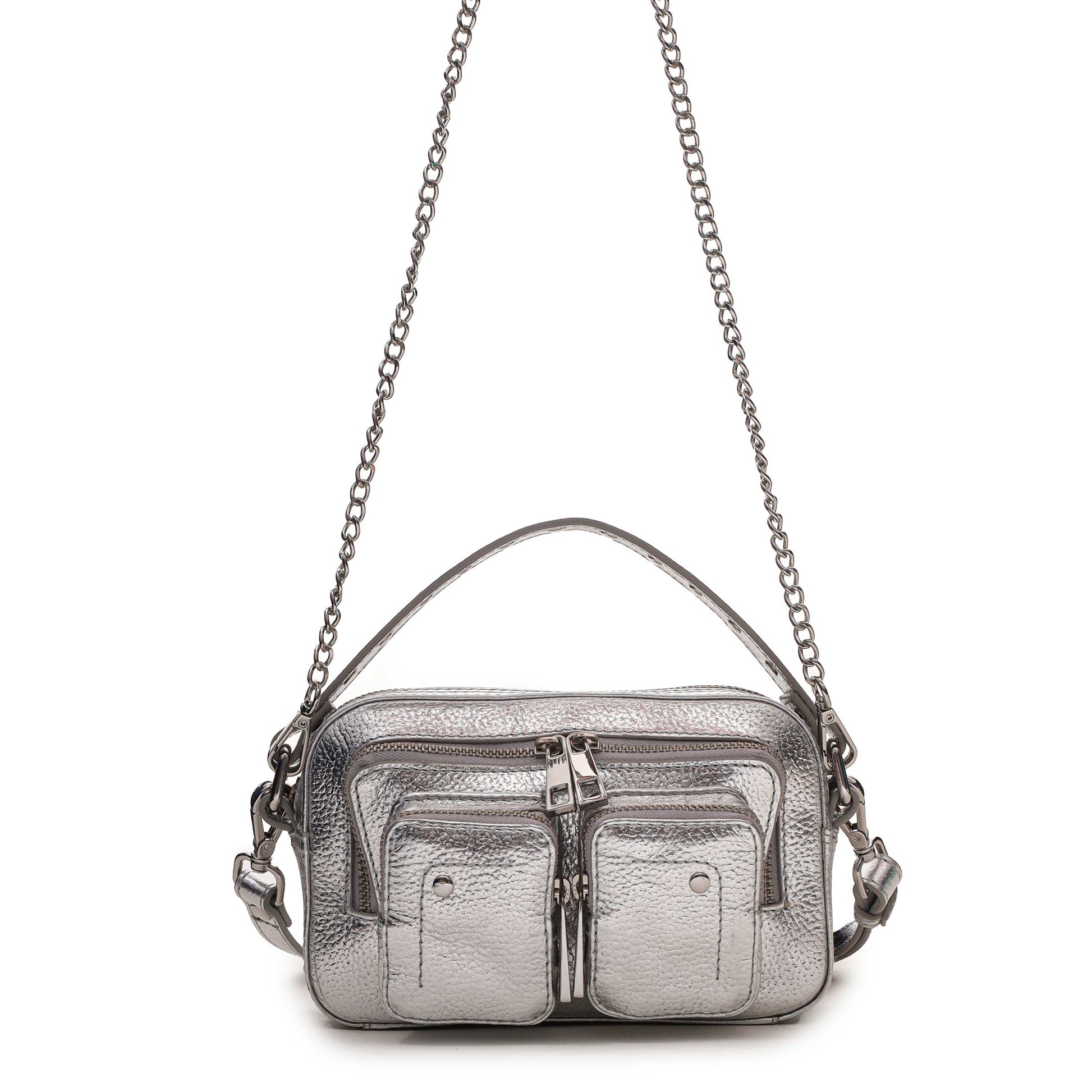 Núnoo Helena Metallic Silver Small bag Silver