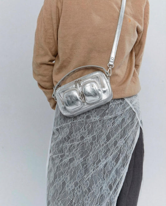 Núnoo Helena Recycled Cool Silver Small bag Silver