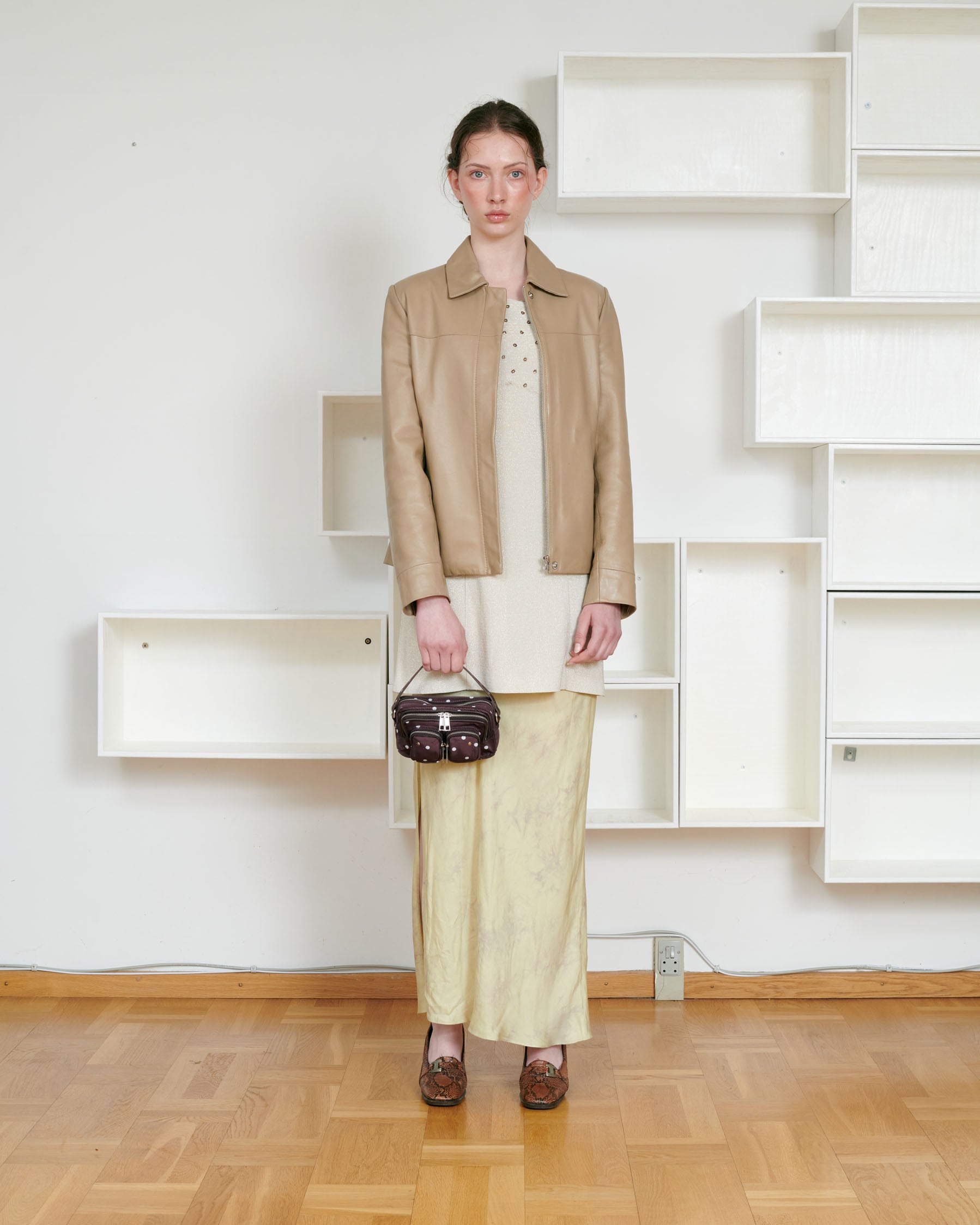 Núnoo Helena Recycled Nylon Chocolate Dots Small bag Chocolate Dots