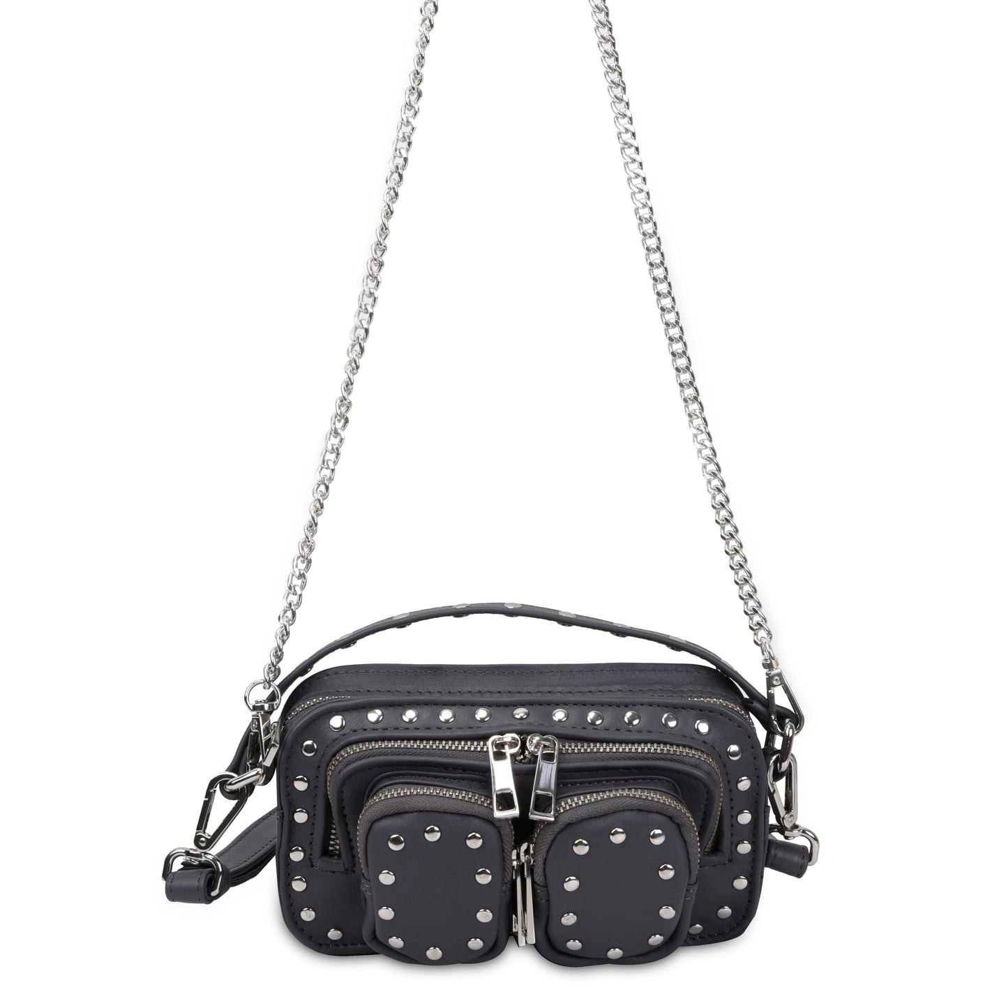 Núnoo Helena Rivet Pure Dark Grey w. Silver Small bag Dark grey