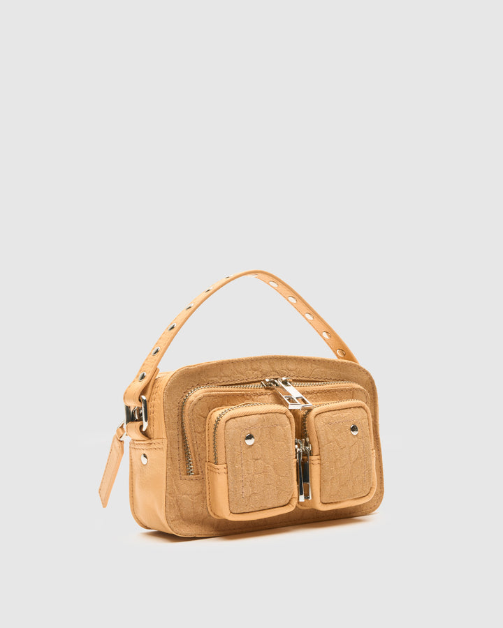 Núnoo Helena Scale Suede Cream Small bag Cream