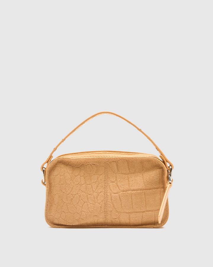 Núnoo Helena Scale Suede Cream Small bag Cream