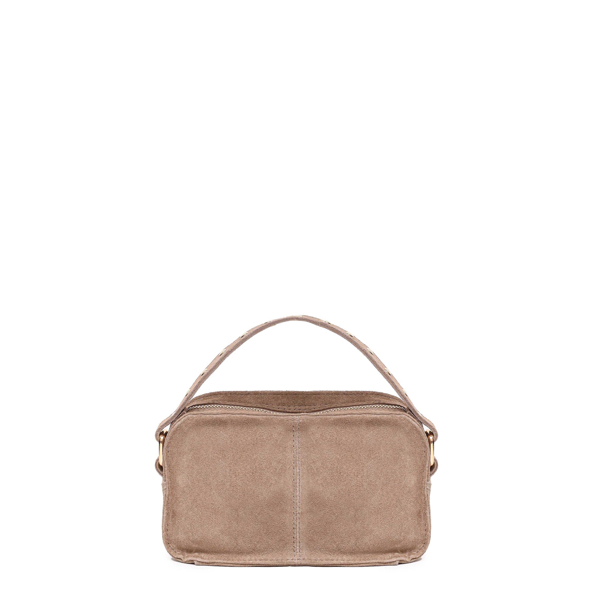 Núnoo Helena Suede Beige w. Gold Small bag Beige