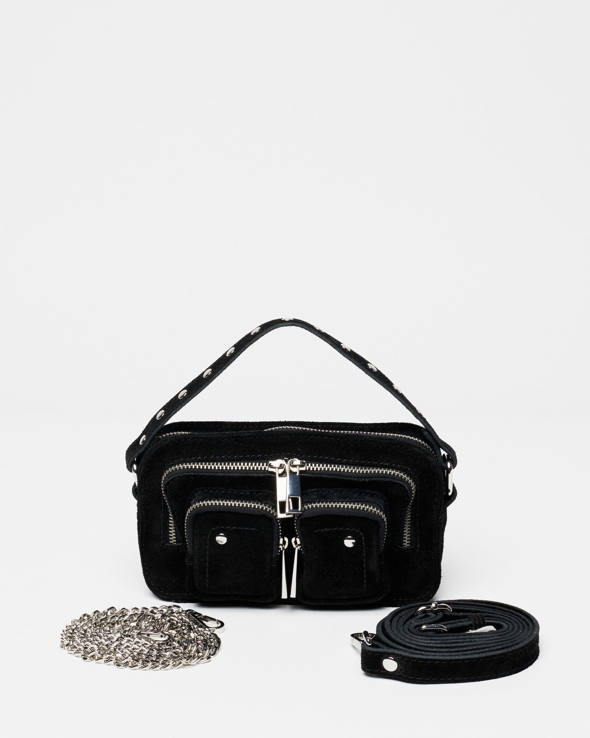 Núnoo Helena Suede Black Small bag Black