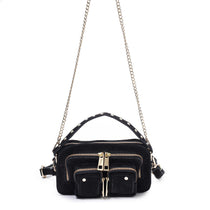 Helena Suede Black w. Gold