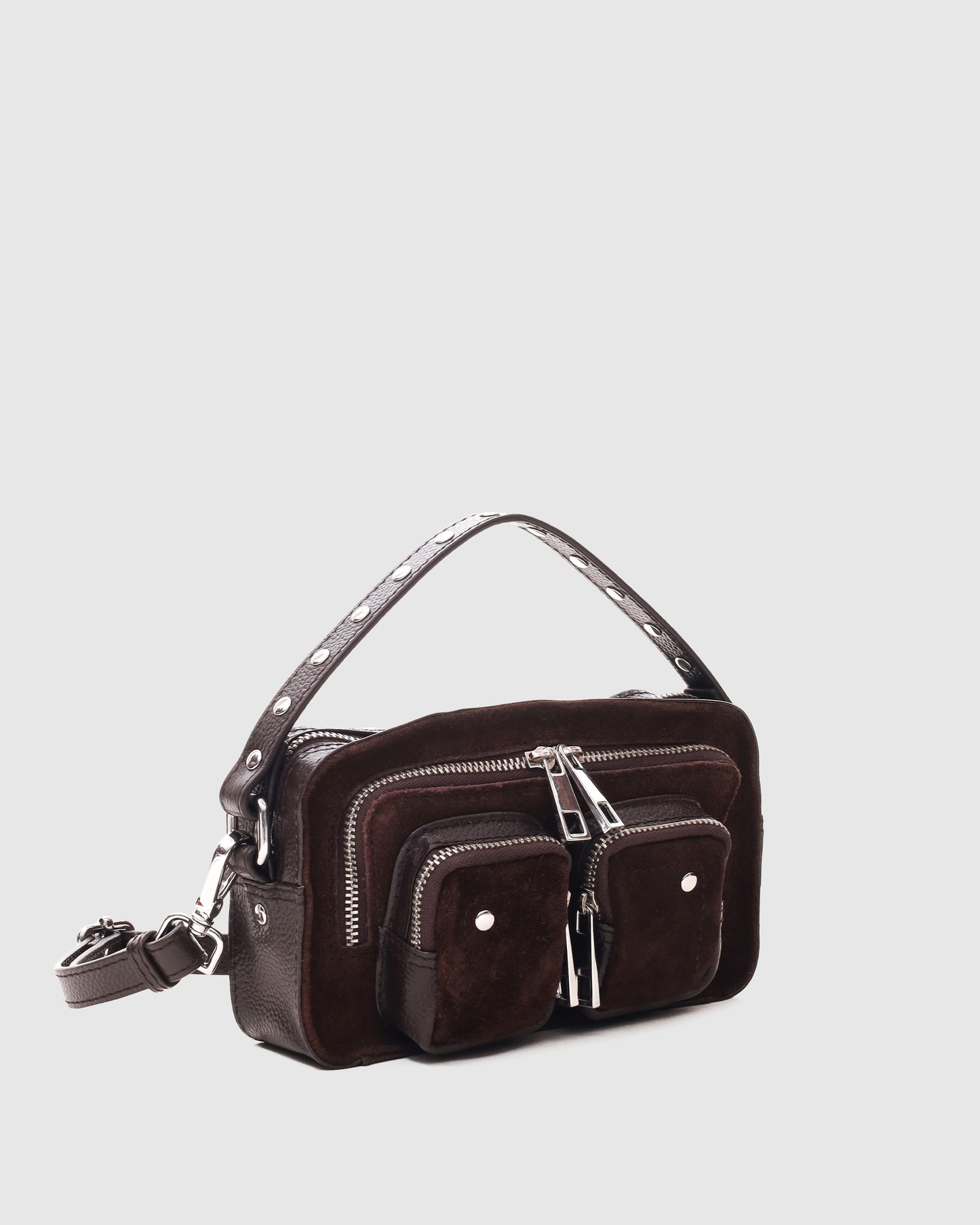 Núnoo Helena Suede Chocolate Small bag Chocolate