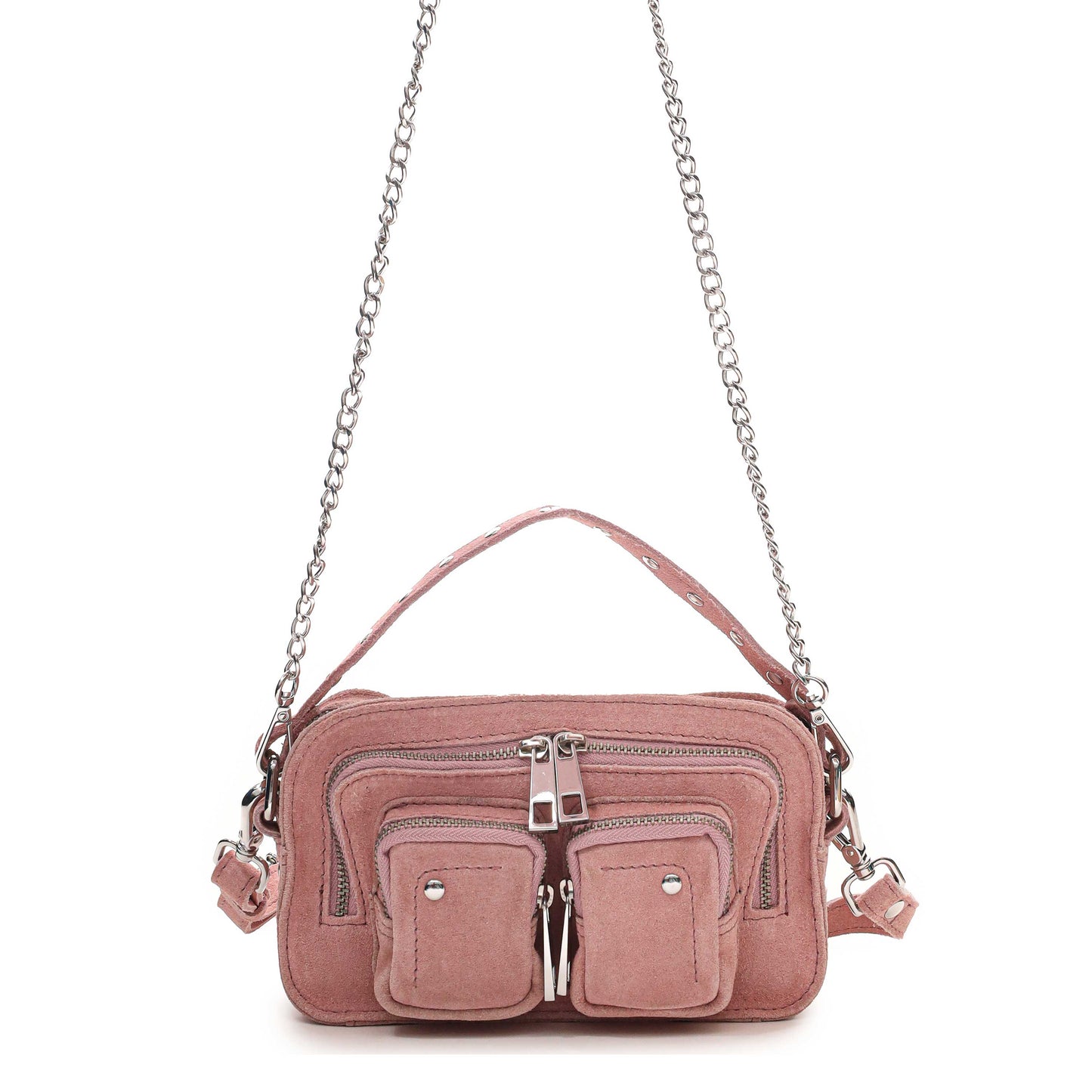 Núnoo Helena Suede Light Pink Shoulder bags Light pink