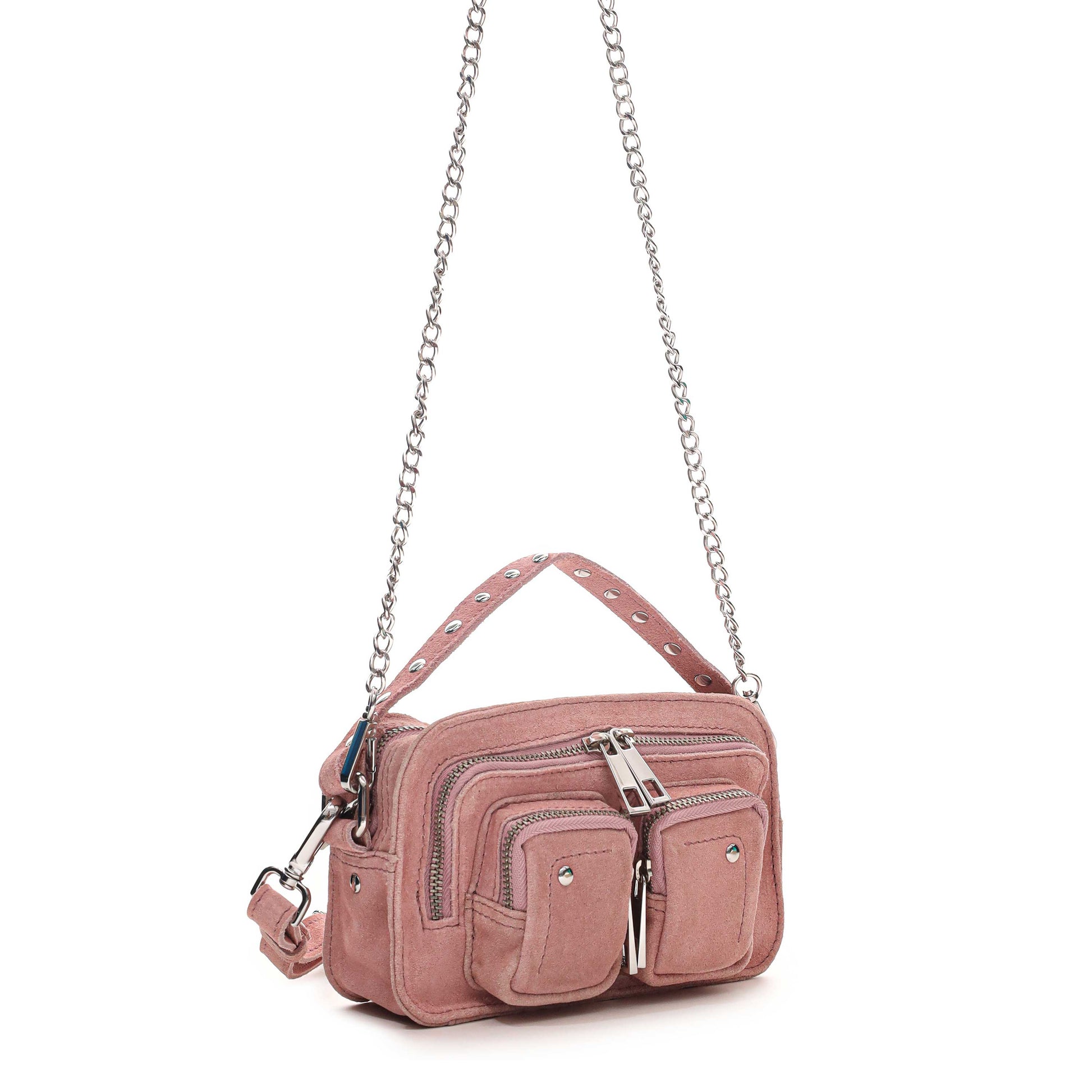 Núnoo Helena Suede Light Pink Shoulder bags Light pink