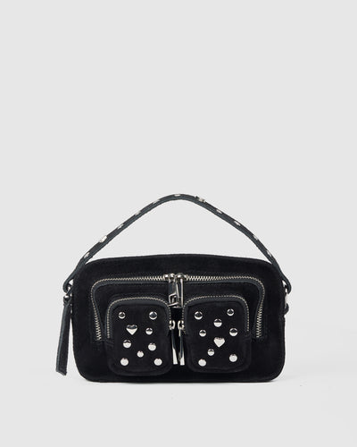 Helena Sweetheart Suede Black
