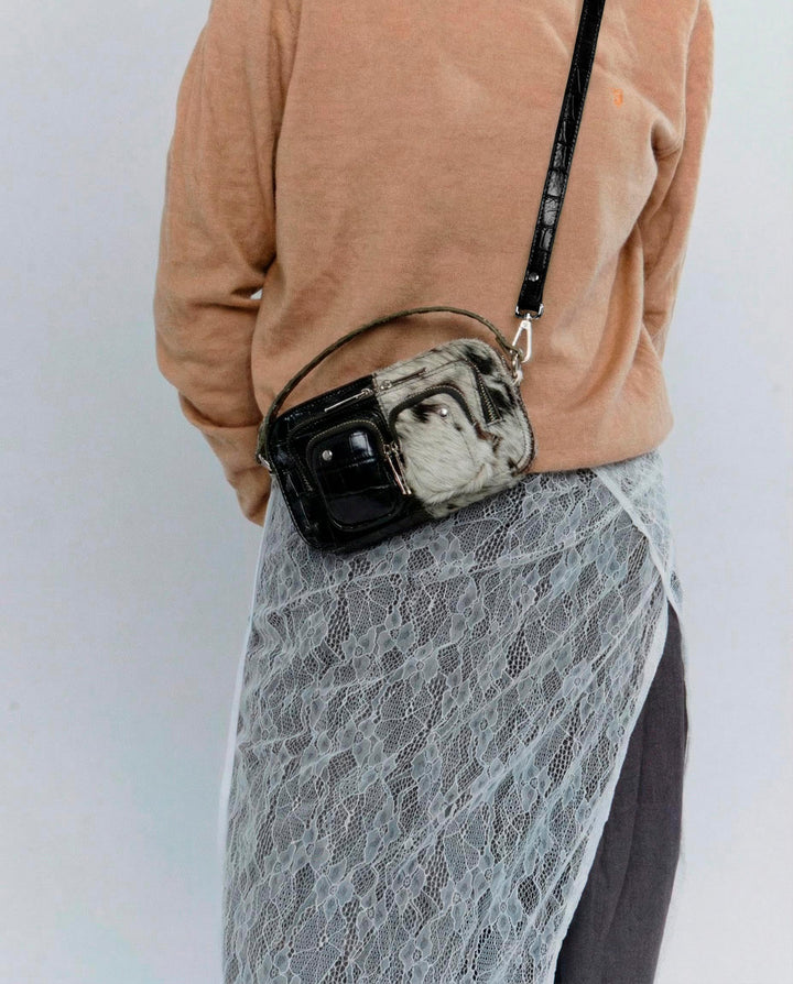 Núnoo Helena Texas Dots Small bag Black/white