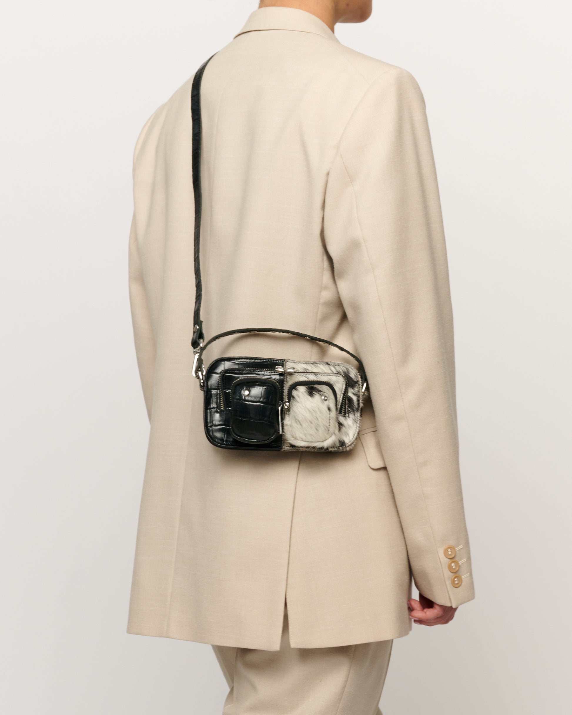 Núnoo Helena Texas Dots Small bag Black/white