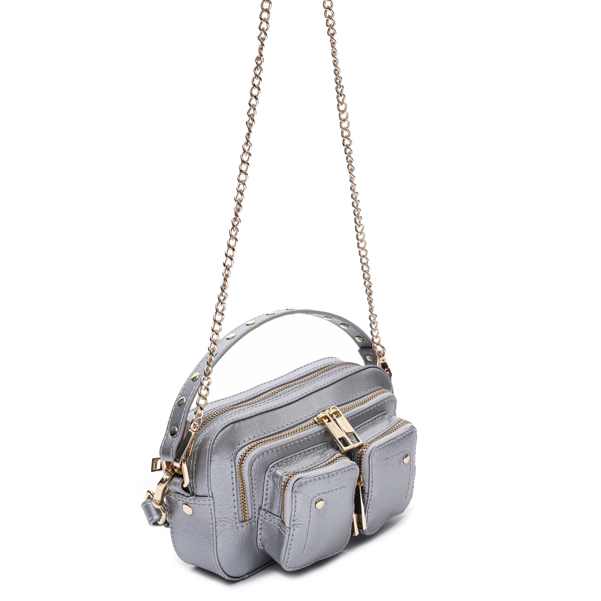 Núnoo Helena florence Silver w. Gold Small bag
