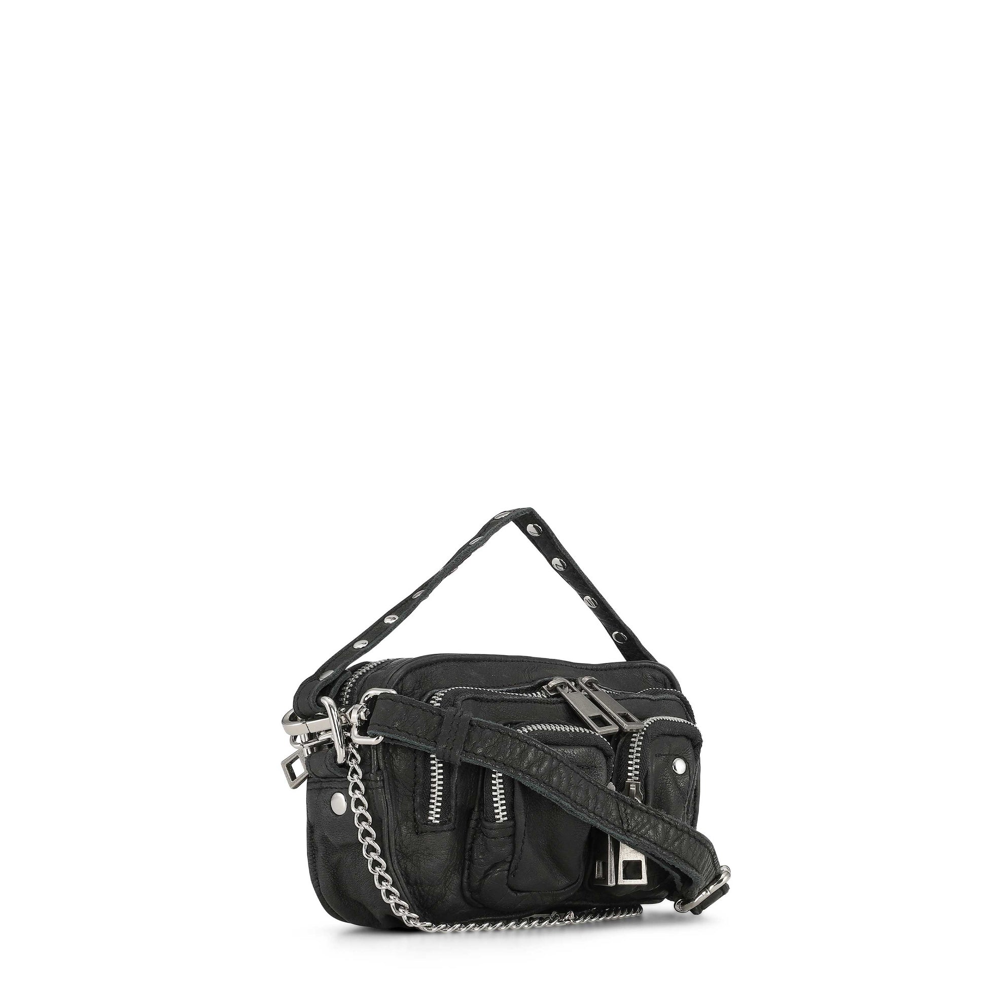 Núnoo Helena washed Small bag Black