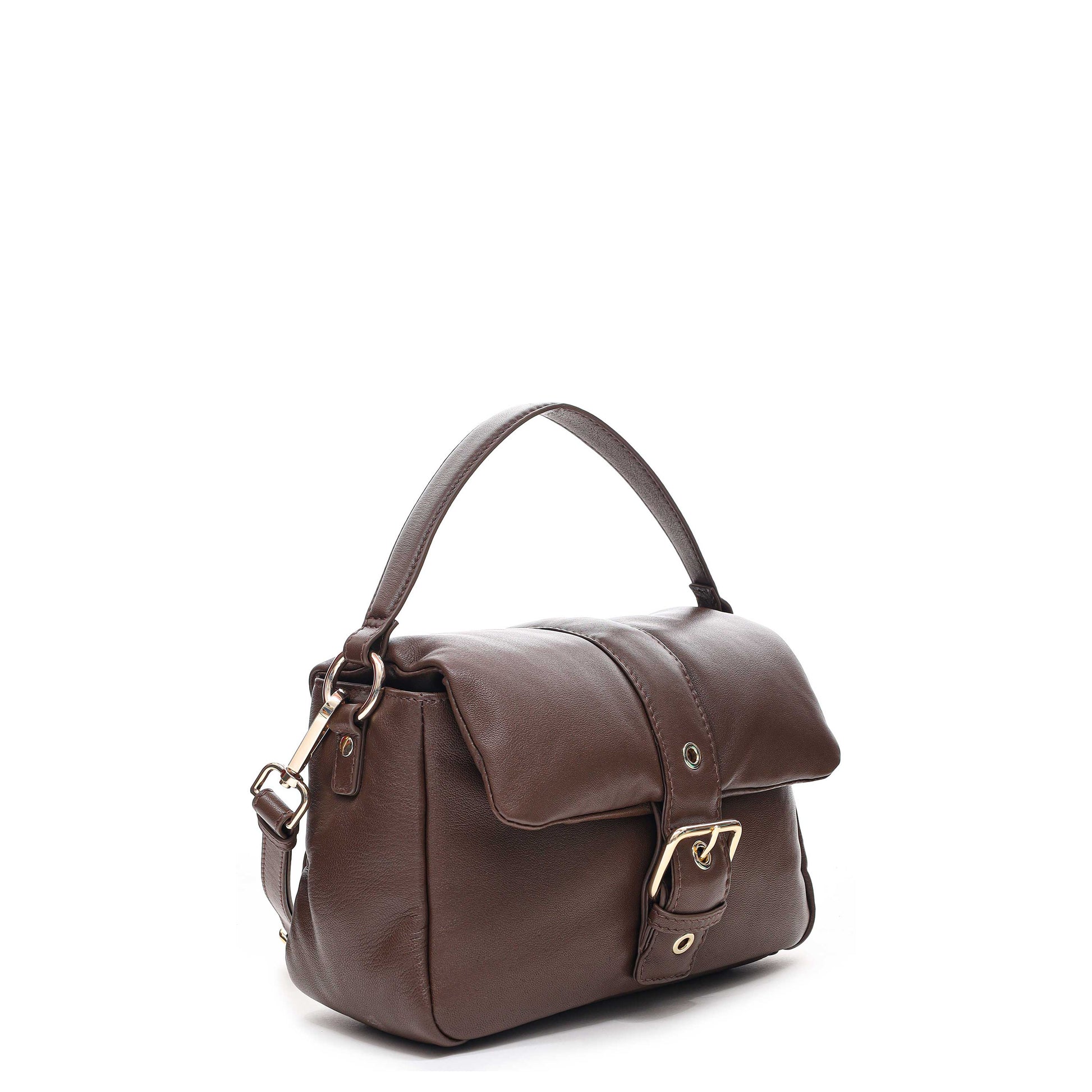Núnoo Honey Buckle Puffed Sheep Dark Brown w. Gold Shoulder bags Dark brown