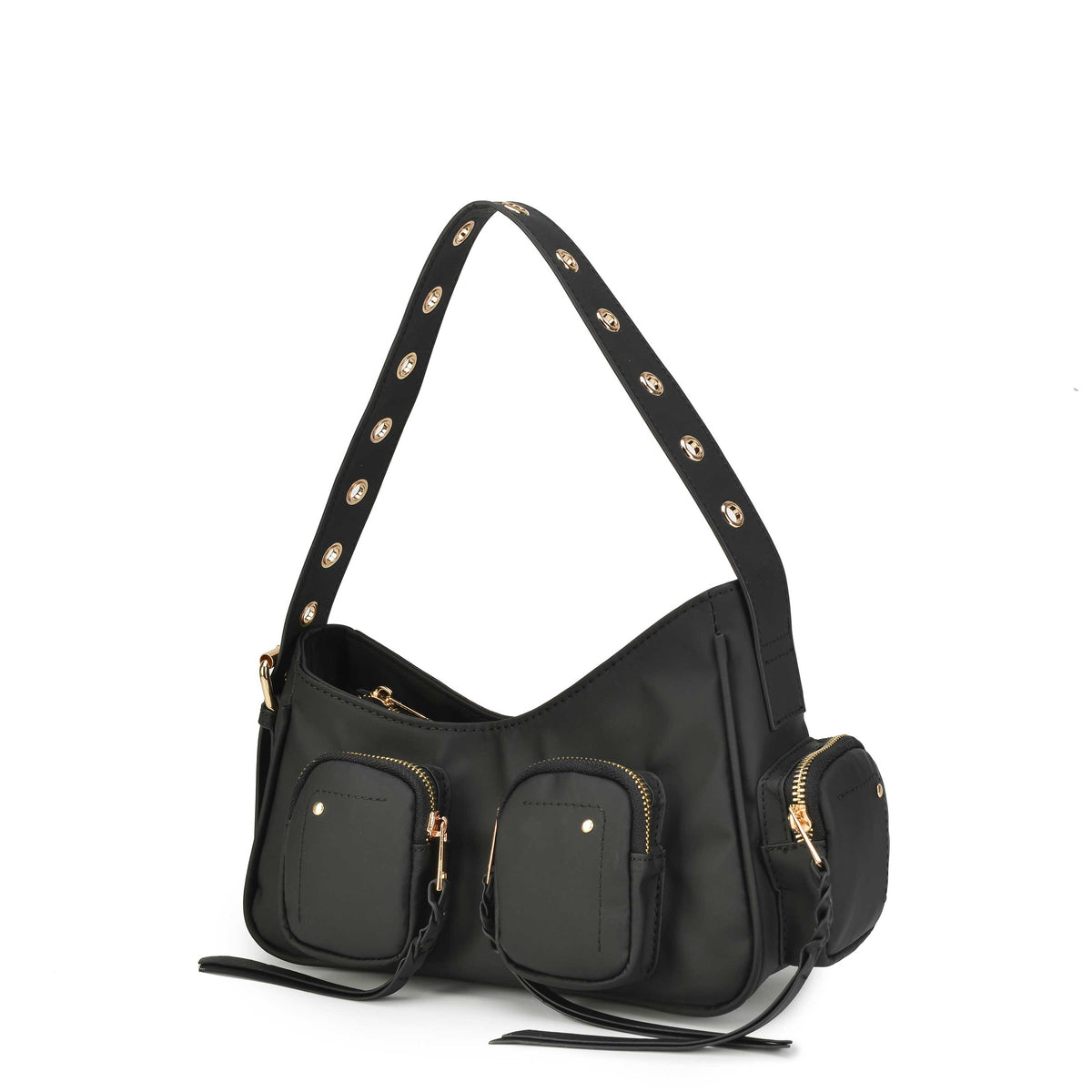 Núnoo Jennifer Pocket Bamboo Black w. Gold  Black