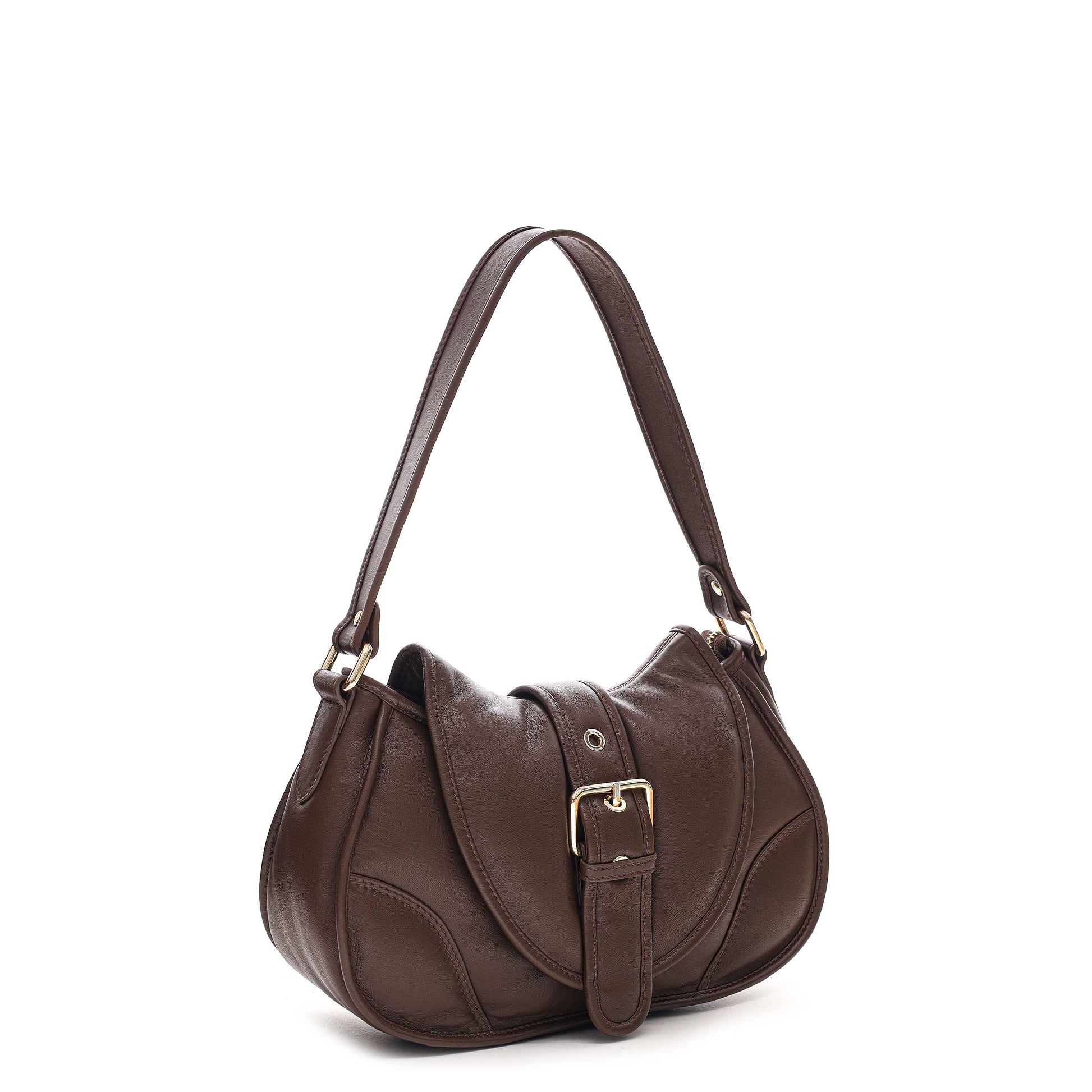 Núnoo Maria Puffed Sheep Dark Brown w. Gold Shoulder bags Dark brown