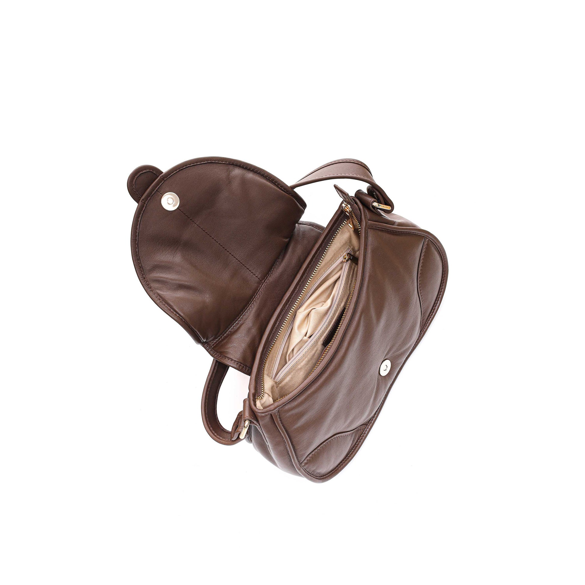 Núnoo Maria Puffed Sheep Dark Brown w. Gold Shoulder bags Dark brown