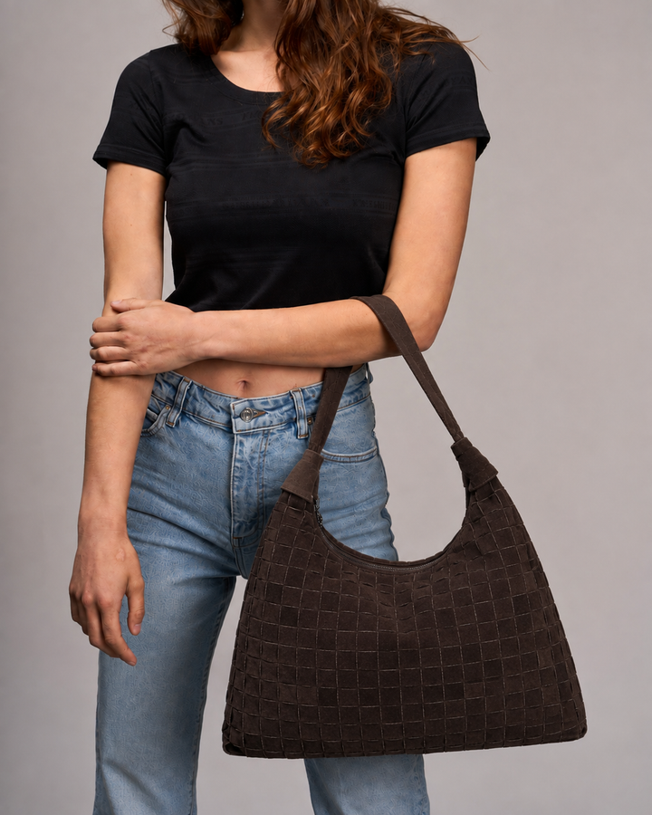 Núnoo Maxi Dandy Braided Suede Dark Brown Maxi Dark brown [AI]