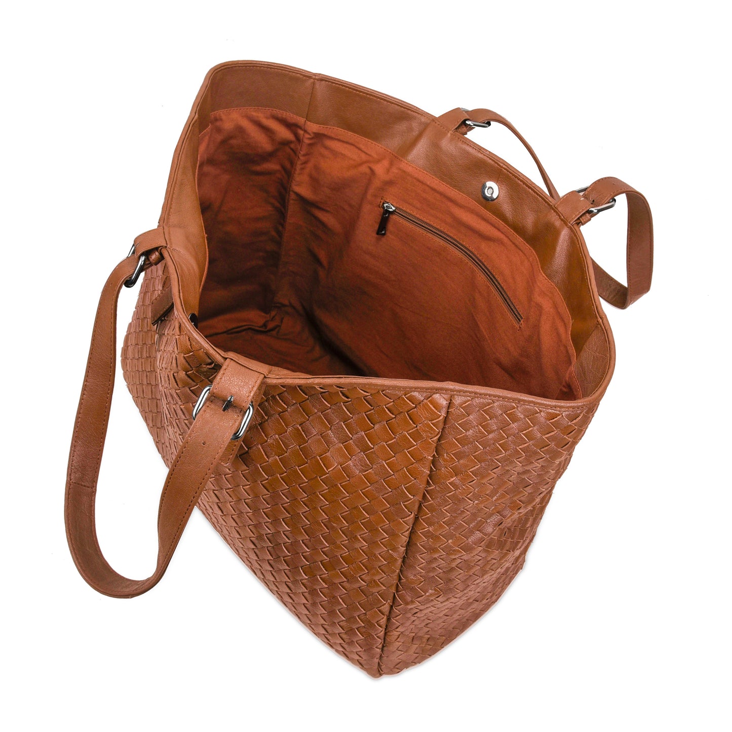 Núnoo Maxi Shopper Braided Mountain Cognac Shoulder bags Cognac