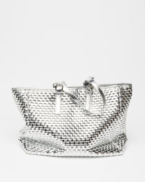 Maxi Shopper Braided Recycled Cool Silver