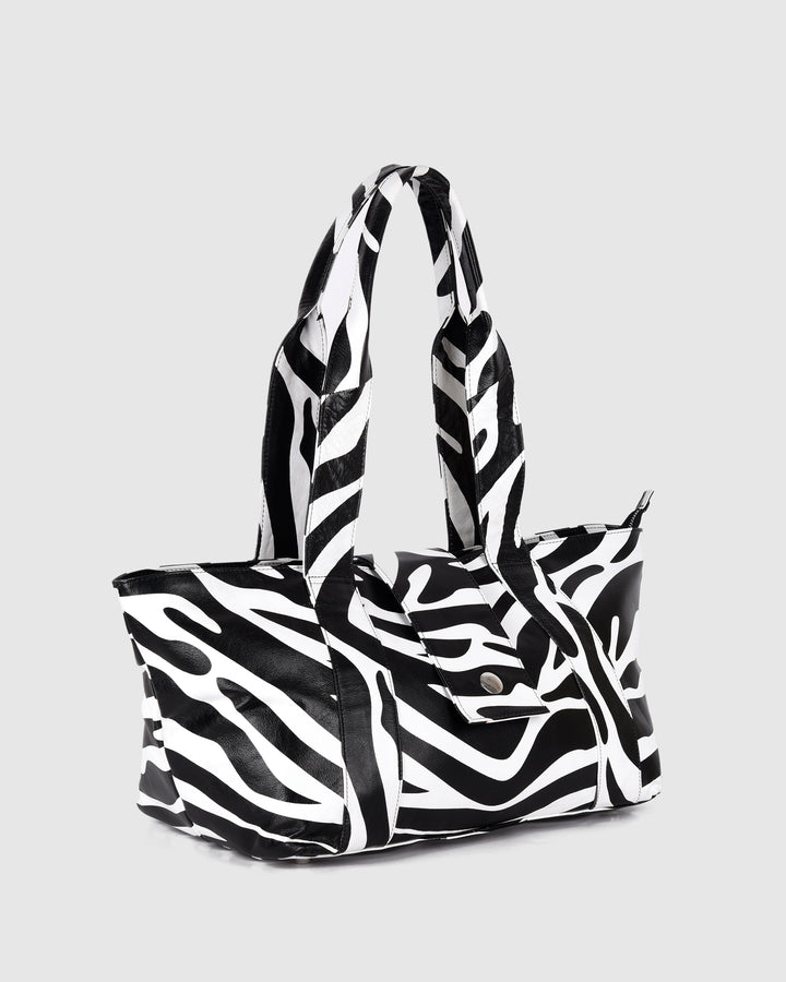 Núnoo Maxi Shopper Savanna Black Stripe Maxi Black Stripe