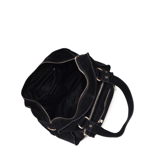 Núnoo Mille Suede Black w. Gold Maxi Black