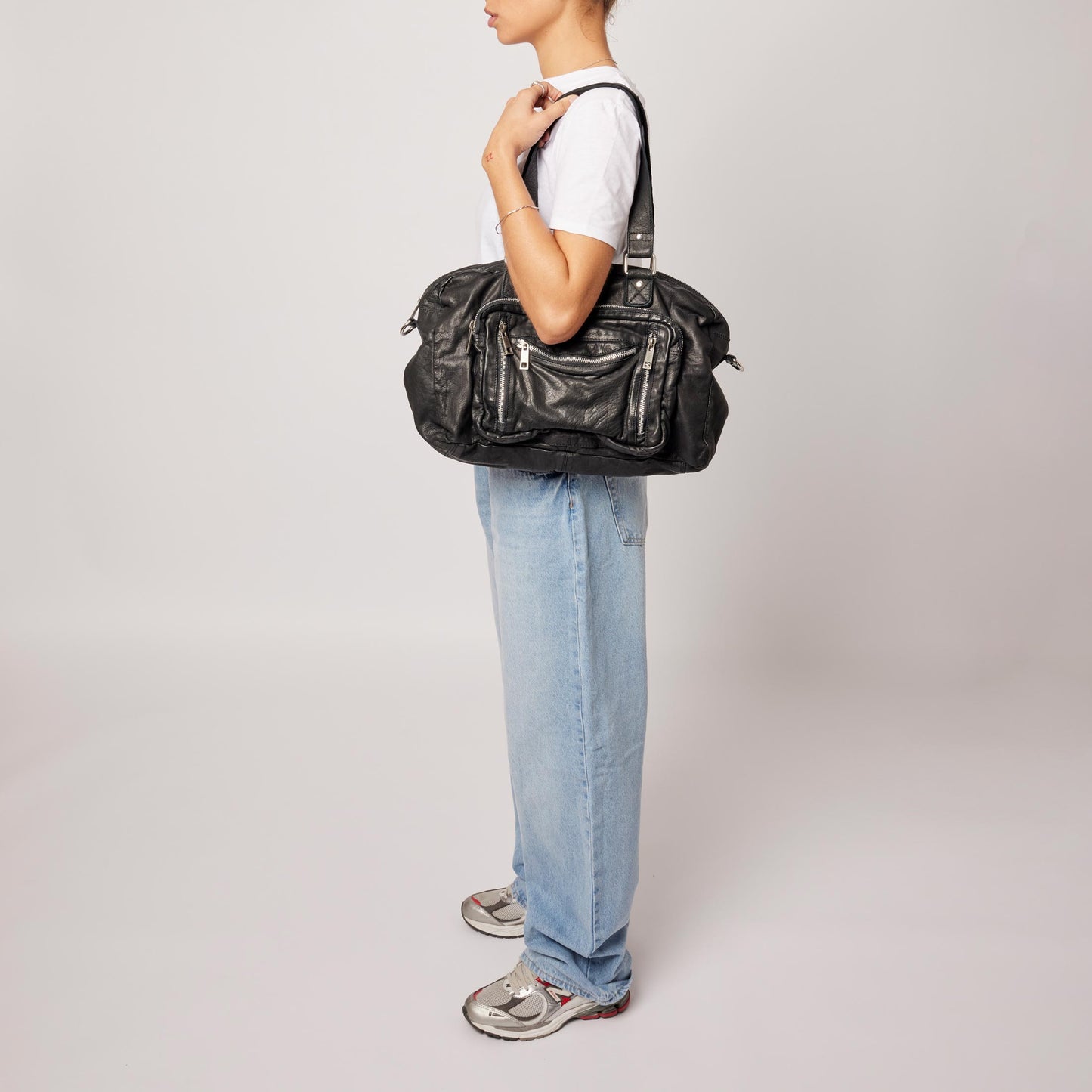 Núnoo Mille washed black Shoulder bags Black