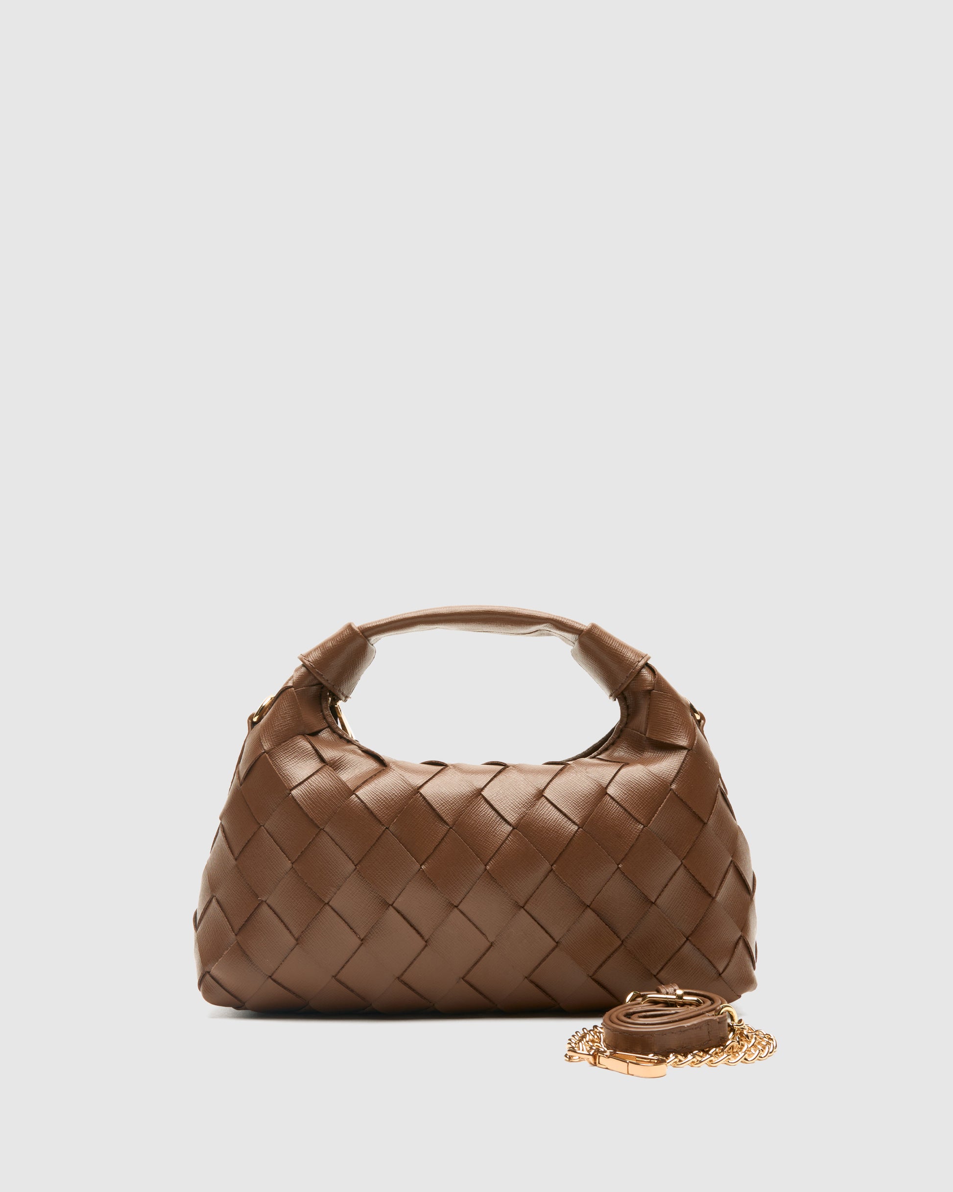 Núnoo Mini Dandy Braided Florence Cacao w. Gold Small bag Cacao